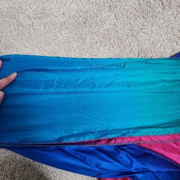 Large scarf Green/Blue/Purple/Pink - Picture 4 of 5